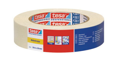 Tesa® 4307 Adhésif pour peintres pour des travaux de peinture en intérieur