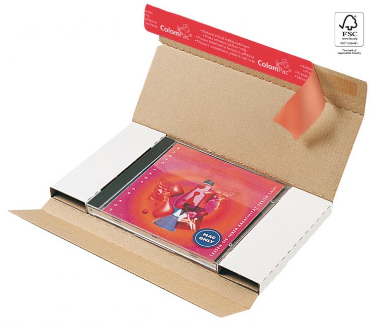 Emballage d'expédition pour boîtier CD en carton ondulé CP042